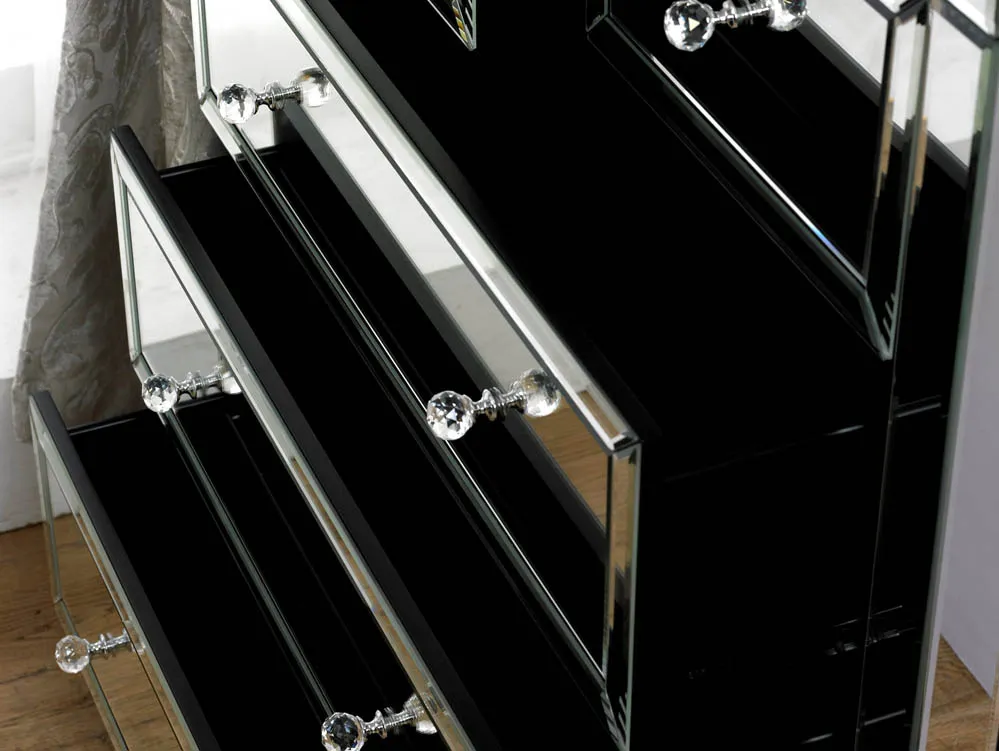 Birlea Birlea Valencia 3+2 Drawer Mirrored Chest of Drawers (Assembled)