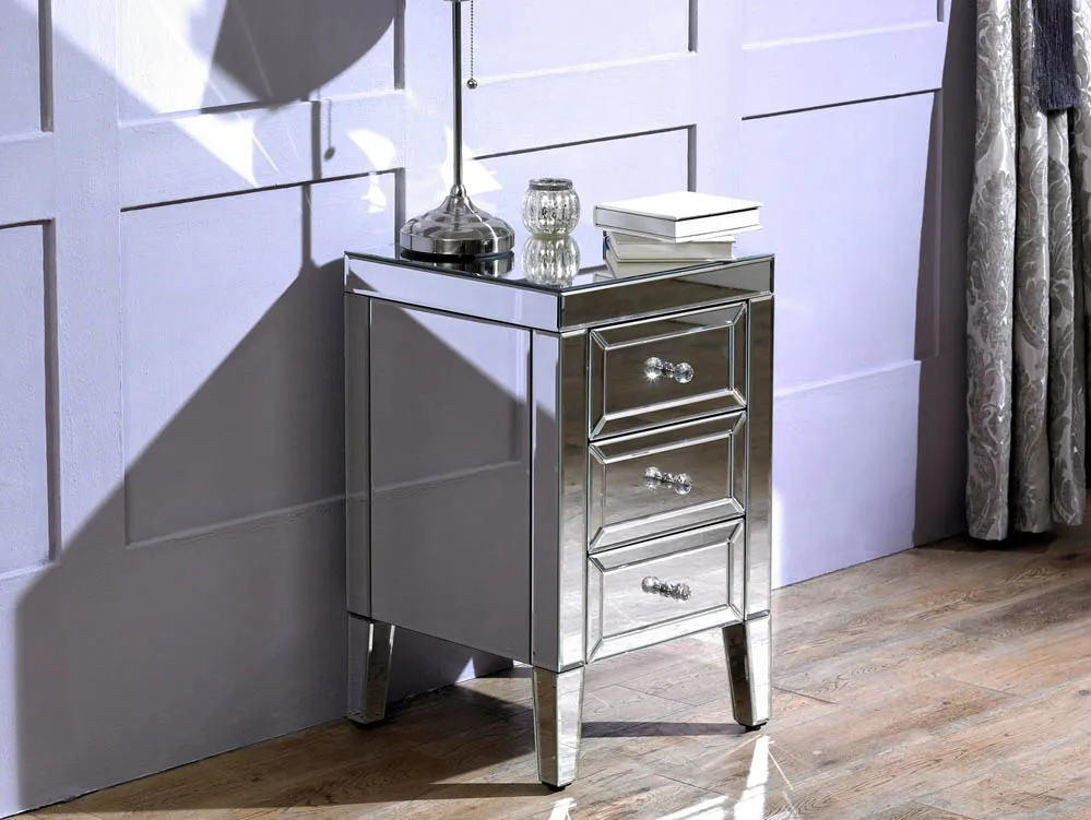 Birlea Birlea Valencia 3 Drawer Bedside Table (Assembled)