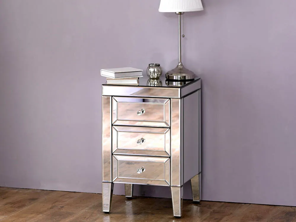 Birlea Birlea Valencia 3 Drawer Bedside Table (Assembled)