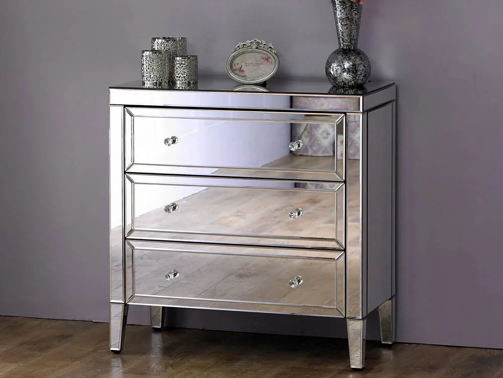 Birlea Furniture & Beds Birlea Valencia 3 Drawer Chest (Assembled)