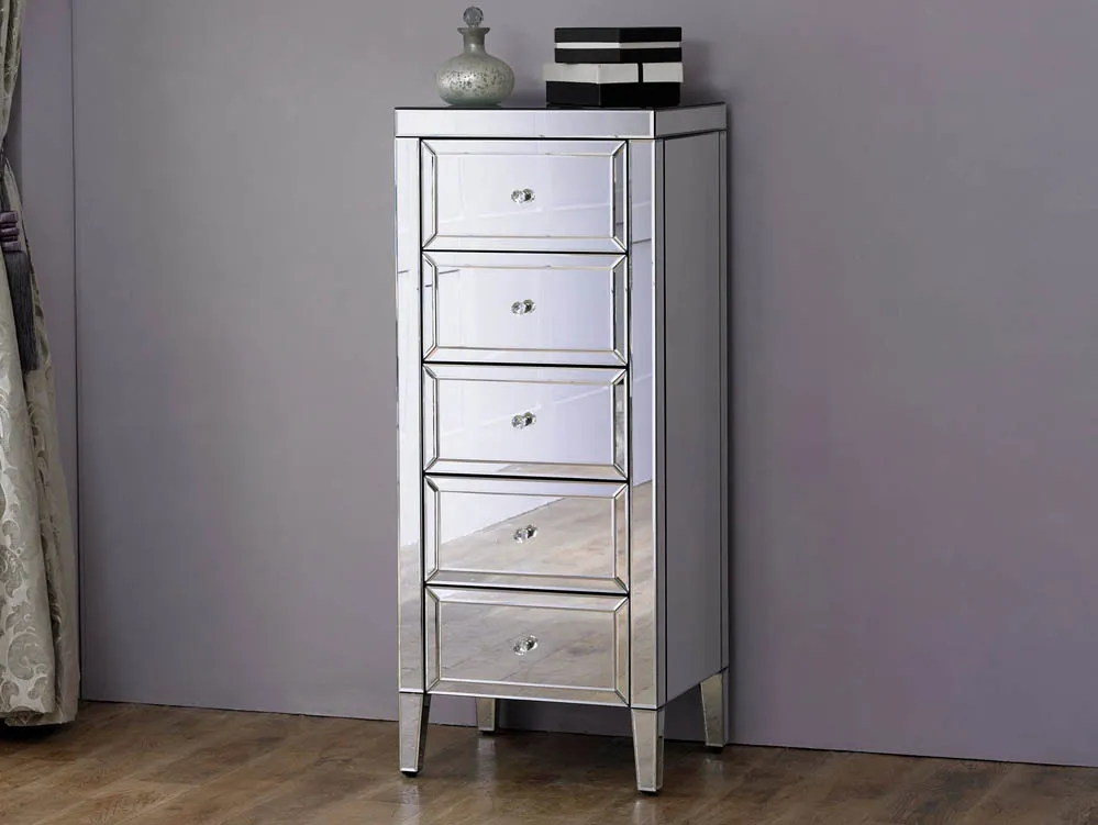 Birlea Birlea Valencia 5 Drawer Narrow Chest (Assembled)