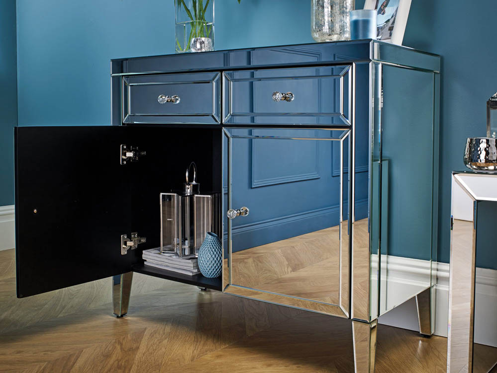 Birlea Birlea Valencia Mirrored 2 Drawer 2 Door Sideboard (Assembled)