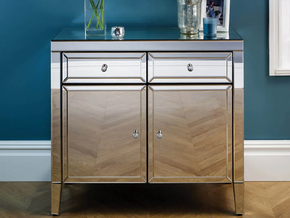 Birlea Birlea Valencia Mirrored 2 Drawer 2 Door Sideboard (Assembled)