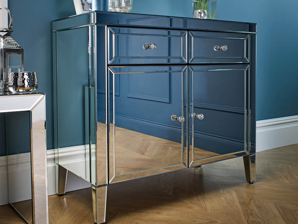 Birlea Birlea Valencia Mirrored 2 Drawer 2 Door Sideboard (Assembled)