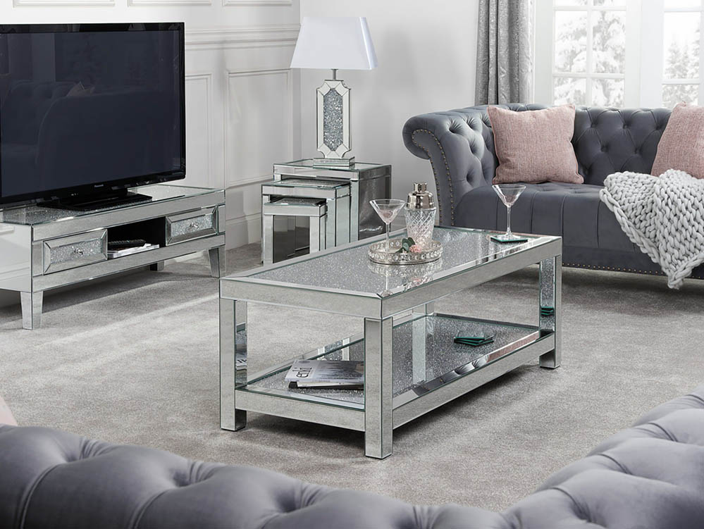 Birlea Birlea Vienna Mirrored Coffee Table (Assembled)