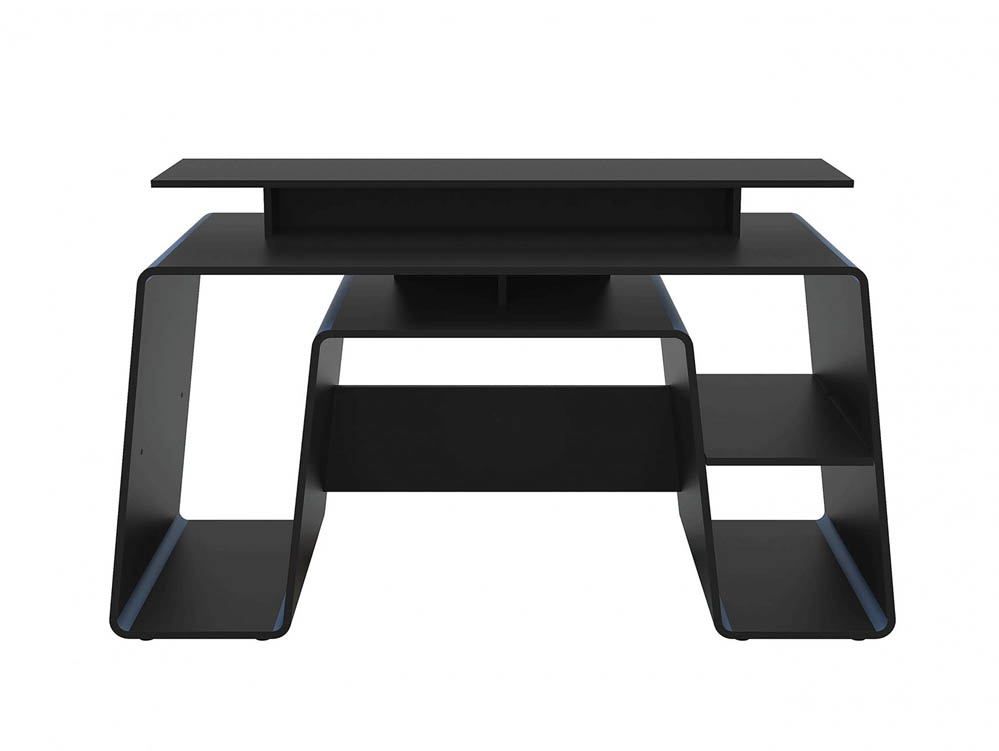 Birlea Birlea Onyx Black and Blue Computer Desk