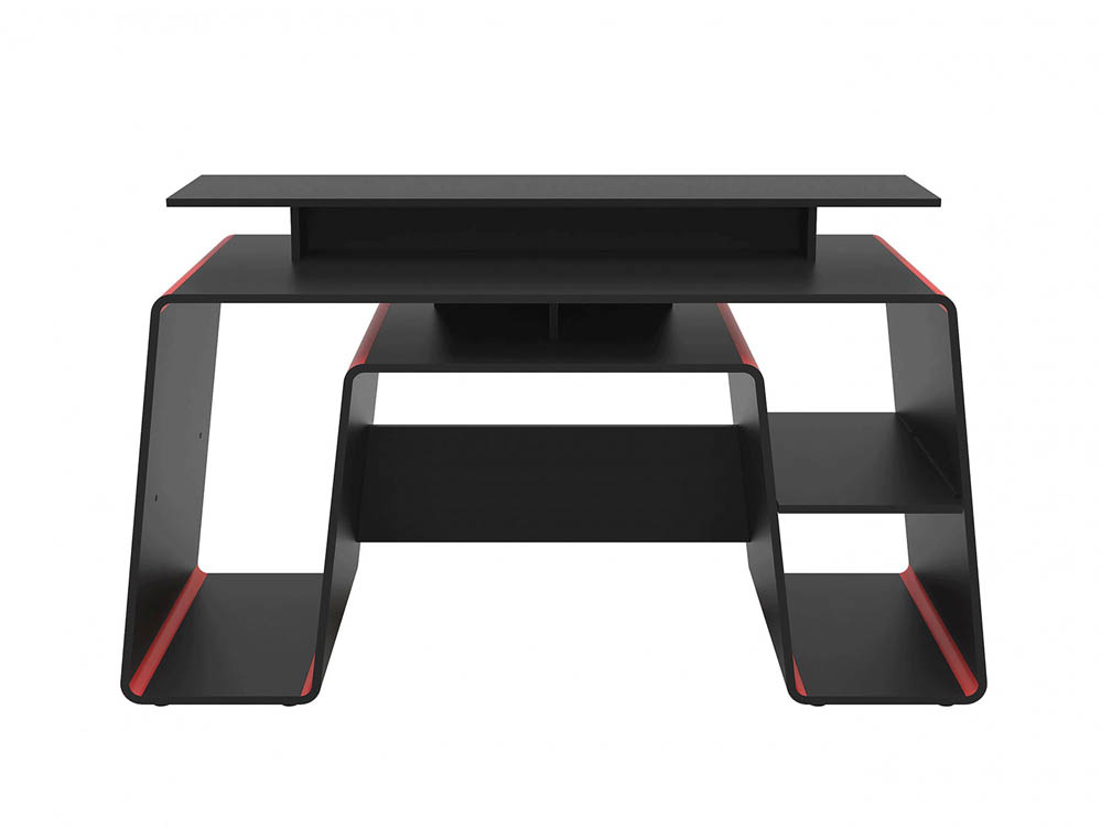 Birlea Birlea Onyx Black and Red  Computer Desk