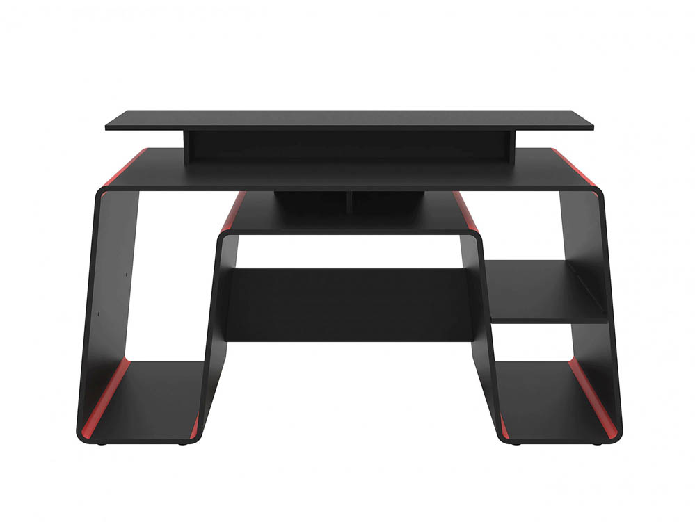 Birlea Birlea Onyx Black and Red Computer Desk