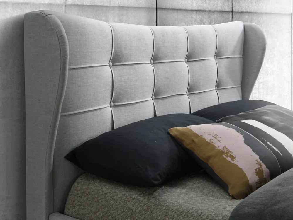 Birlea Furniture & Beds Birlea Harper 4ft Small Double Dove Grey Fabric Bed Frame