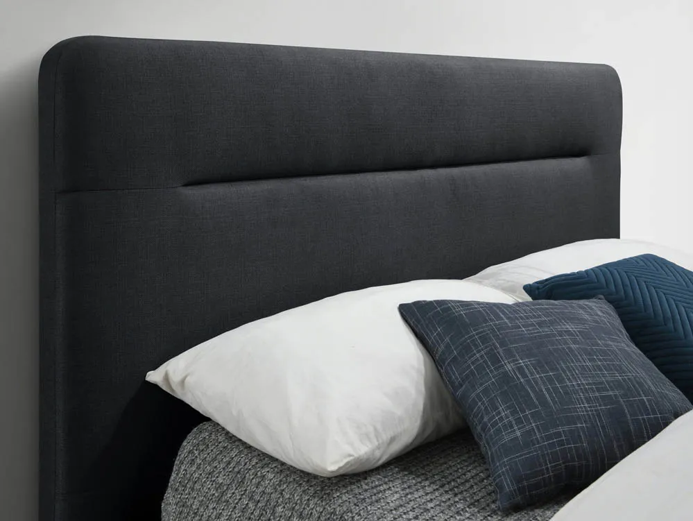 Birlea Furniture & Beds Birlea Finn 5ft King Size Charcoal Grey Fabric Bed Frame