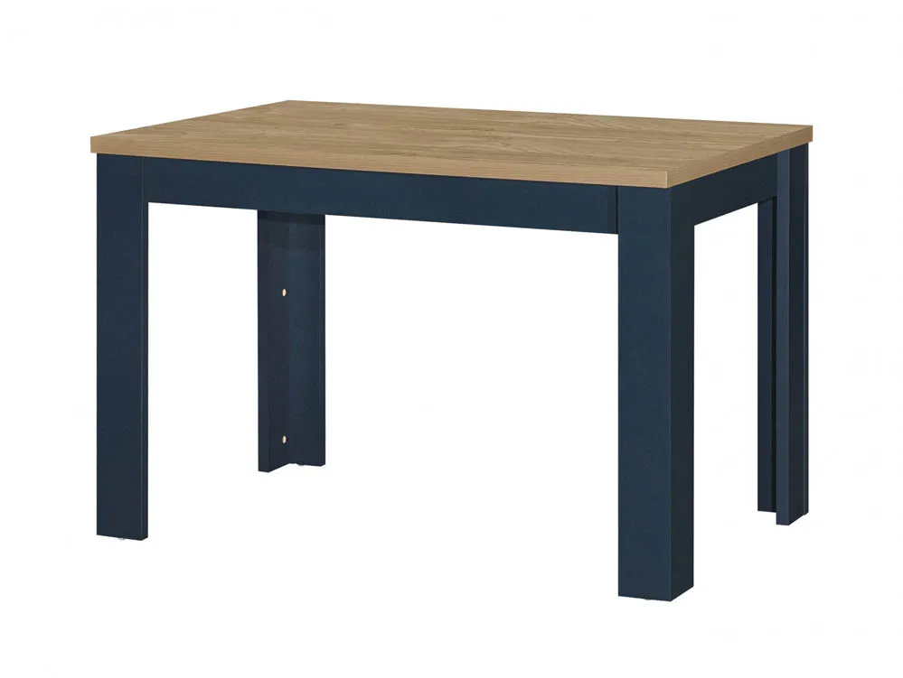 Birlea Birlea Highgate Navy and Oak Dining Table and 2 Bench Set