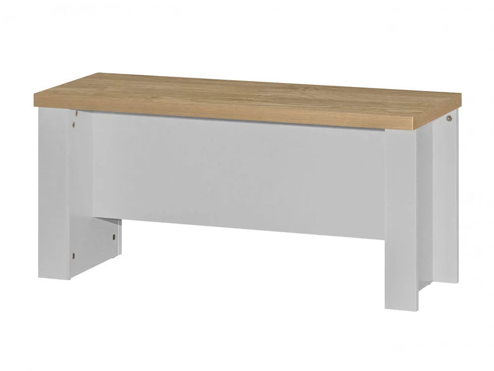 Birlea Birlea Highgate Grey and Oak Dining Table and 2 Bench Set