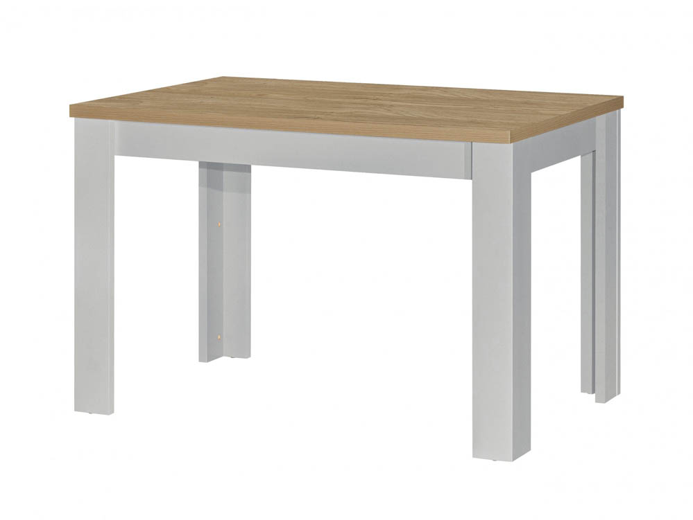 Birlea Birlea Highgate Grey and Oak Dining Table and Bench Set (Flat Packed)
