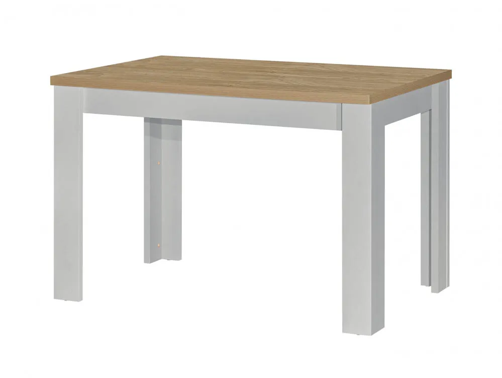 Birlea Birlea Highgate Grey and Oak Dining Table and 2 Bench Set