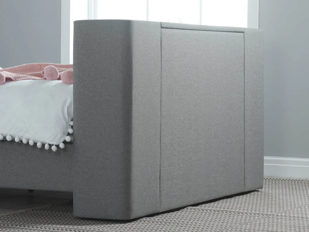 Birlea Birlea Plaza Grey Fabric TV Bed Frame