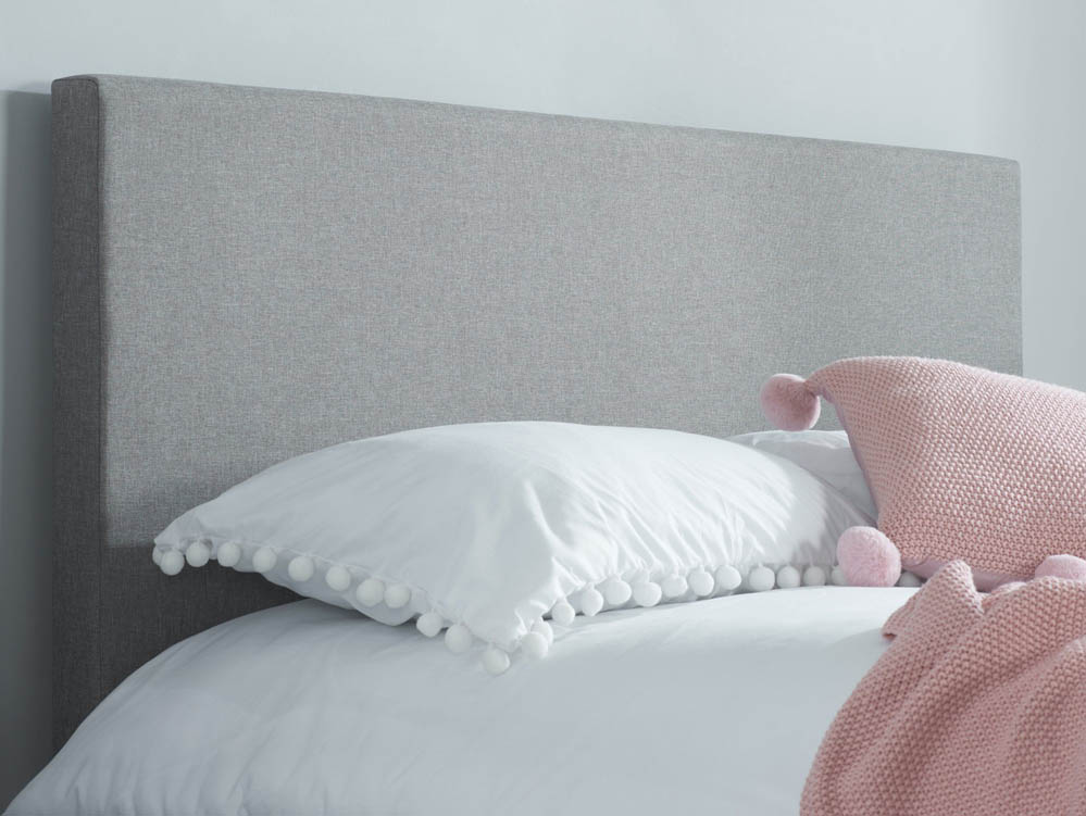 Birlea Birlea Plaza 4ft6 Double Grey Upholstered Fabric TV Bed Frame