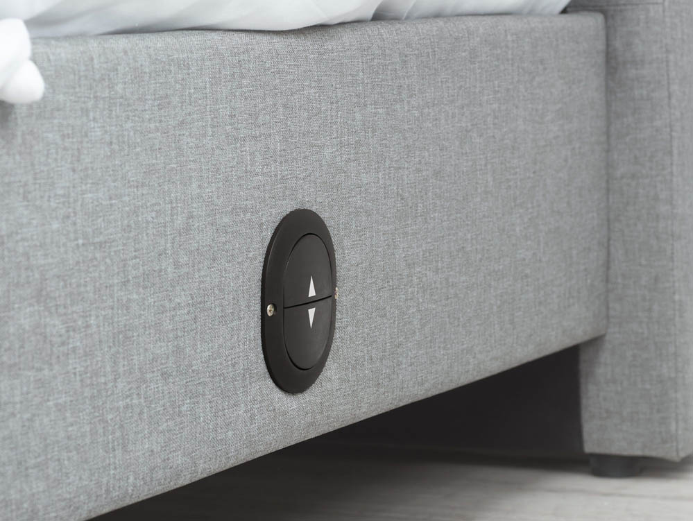 Birlea Birlea Plaza 5ft King Size Grey Upholstered Fabric TV Bed Frame