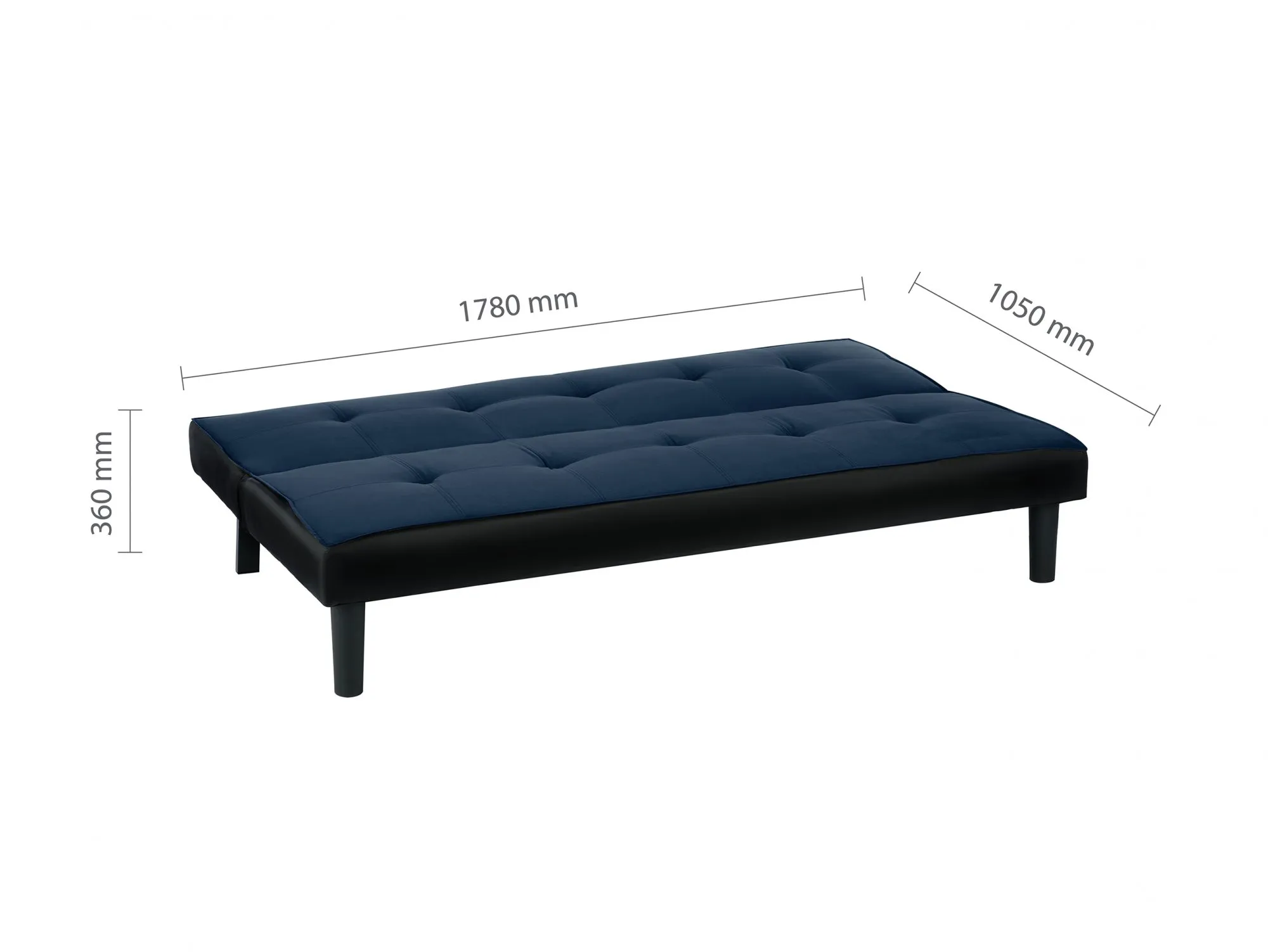Birlea Furniture & Beds Birlea Aurora Midnight Blue Velvet Sofa Bed