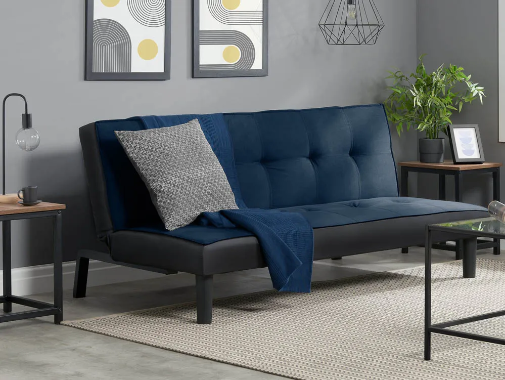 Birlea Birlea Aurora Midnight Blue Velvet Sofa Bed