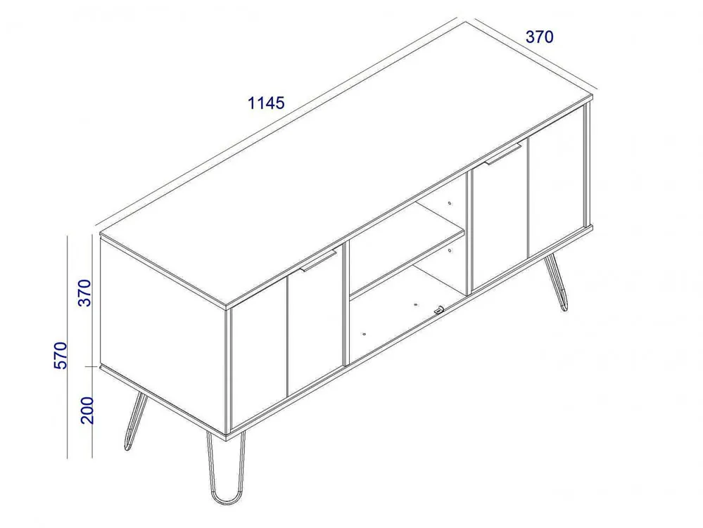 Core Core Augusta Driftwood and Calico 2 Door Flat Screen TV Unit