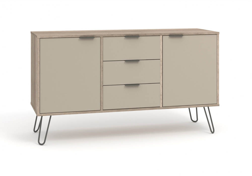 Core Products Core Augusta Driftwood and Calico Medium Sideboard with 2 Door 3 Drawer (Flat Packed)