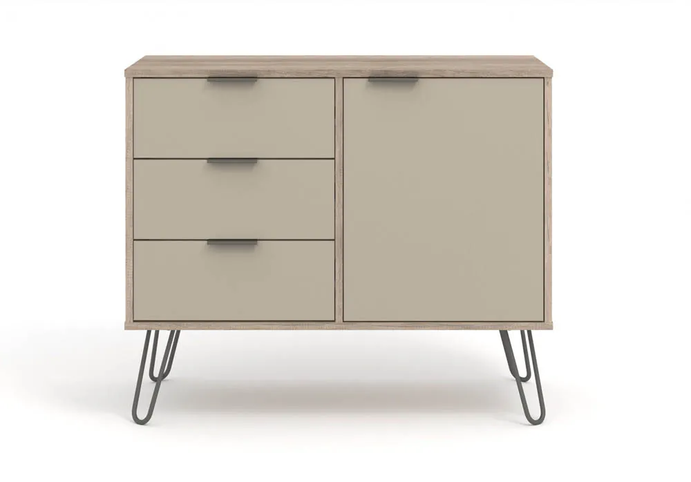 Core Products Core Augusta Driftwood and Calico 1 Door 3 Drawer Small Sideboard