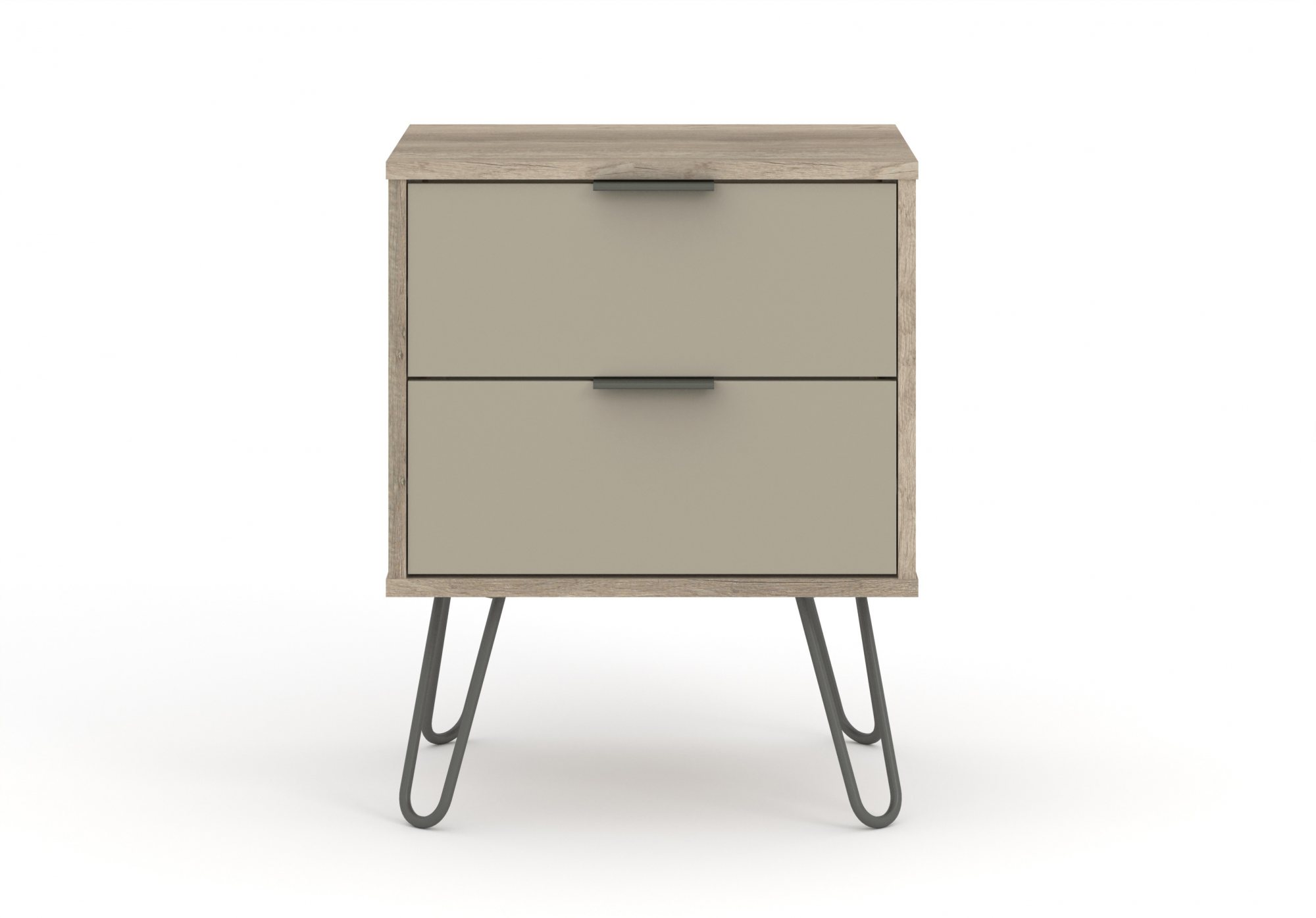 Core Products Core Augusta Driftwood and Calico 2 Drawer Bedside Cabinet (Flat Packed)