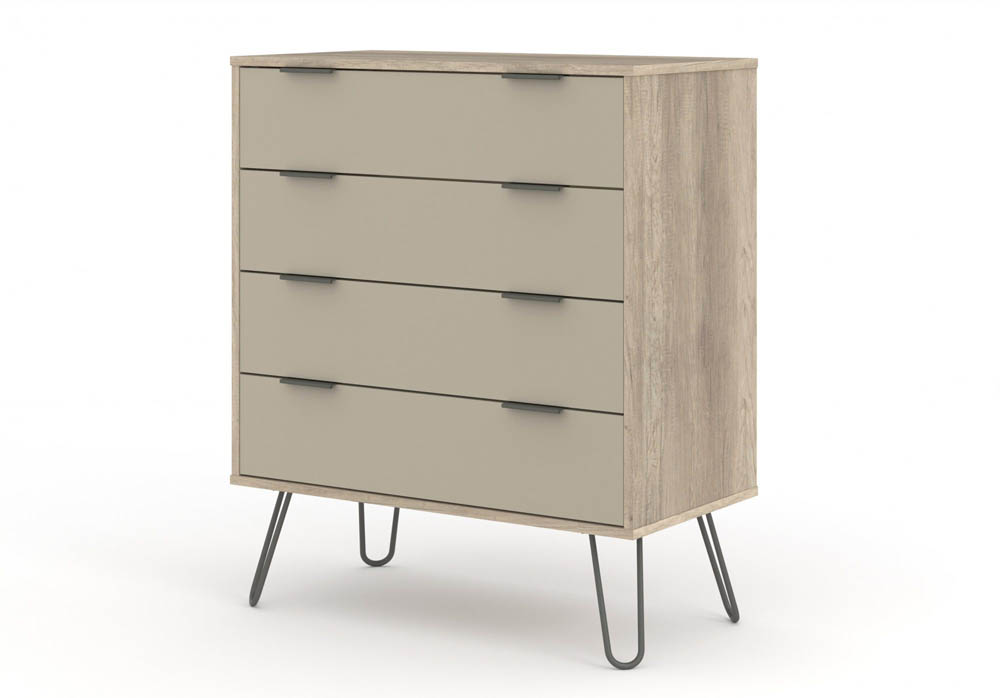 Core Products Core Augusta Driftwood and Calico 4 Drawer Chest of Drawers (Flat Packed)