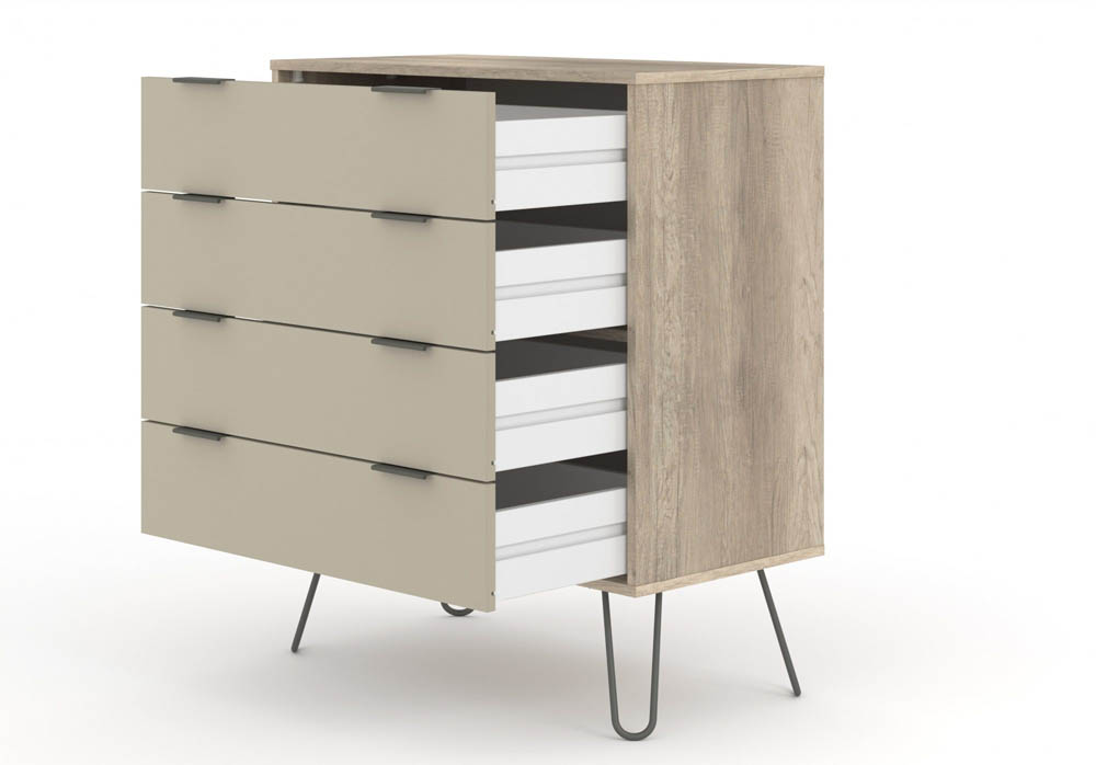 Core Products Core Augusta Driftwood and Calico 4 Drawer Chest of Drawers (Flat Packed)