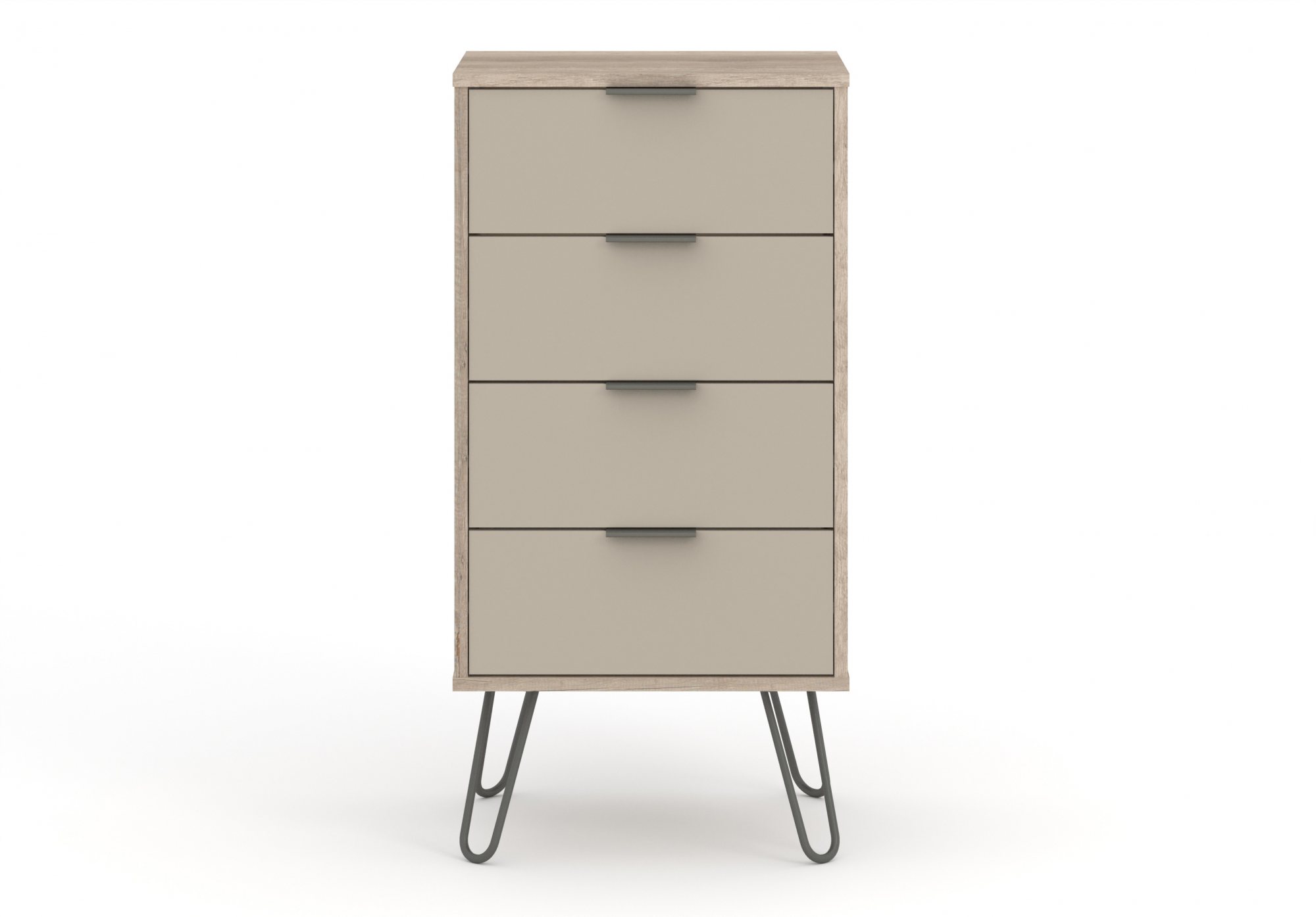 Core Products Core Augusta Driftwood and Calico 4 Drawer Narrow Chest of Drawers (Flat Packed)