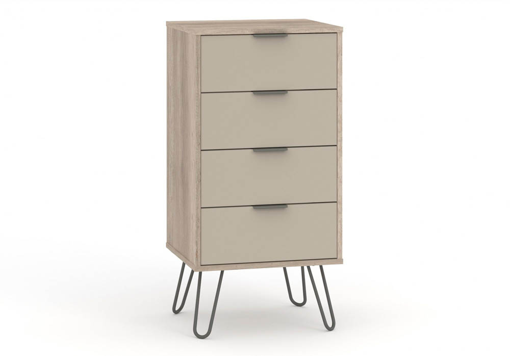 Core Products Core Augusta Driftwood and Calico 4 Drawer Narrow Chest of Drawers (Flat Packed)
