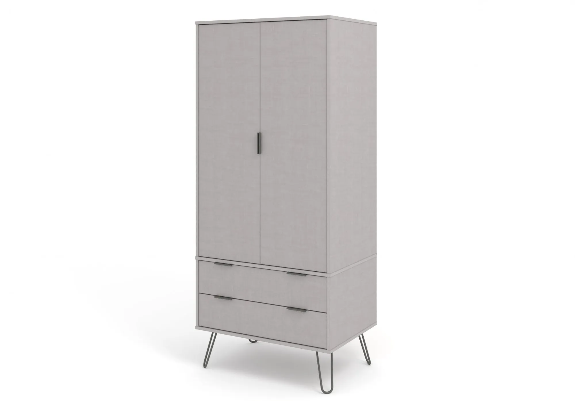 Core Core Augusta Grey 2 Door 2 Drawer Double Wardrobe