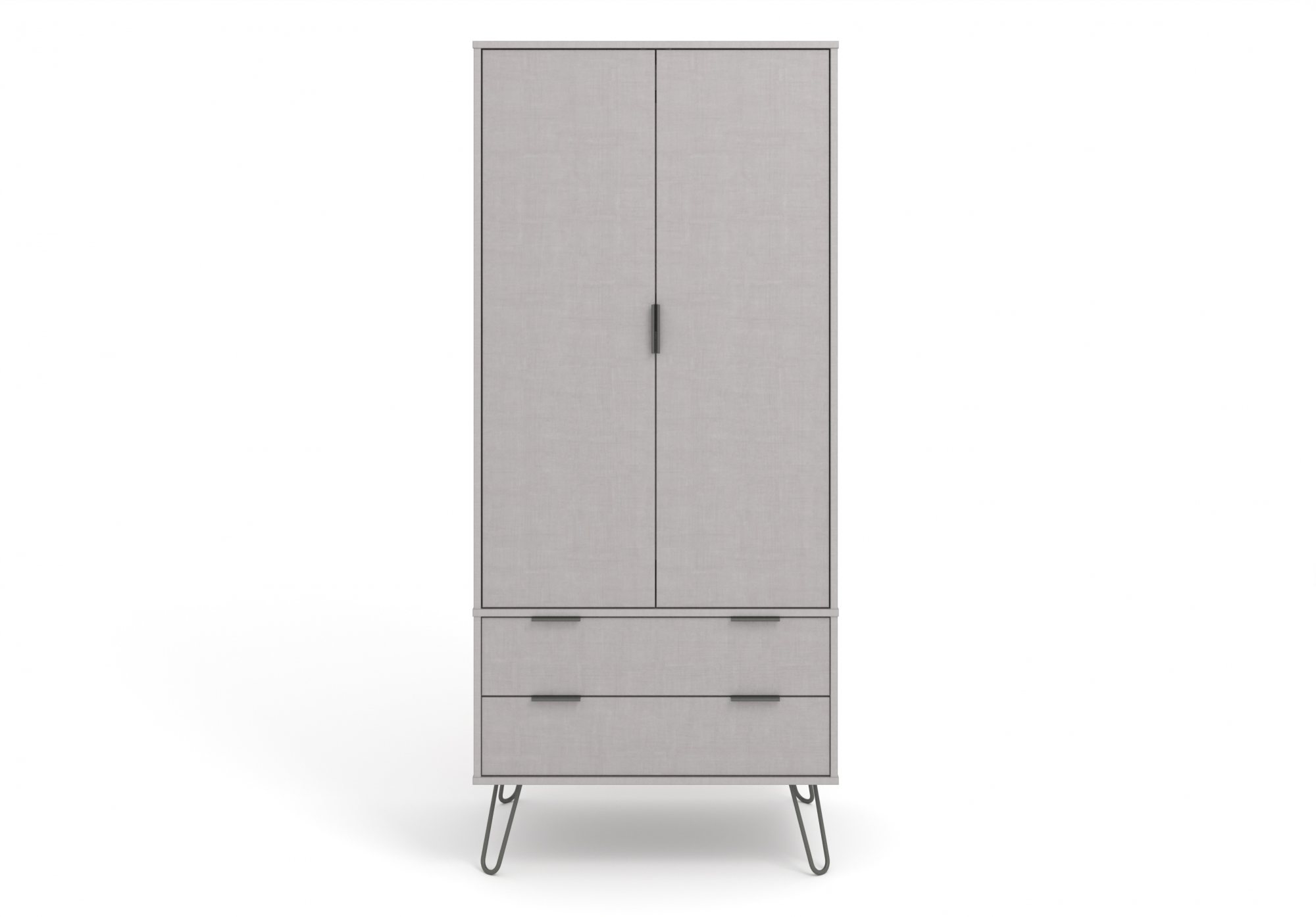 Core Products Core Augusta Grey 2 Door 2 Drawer Double Wardrobe (Flat Packed)