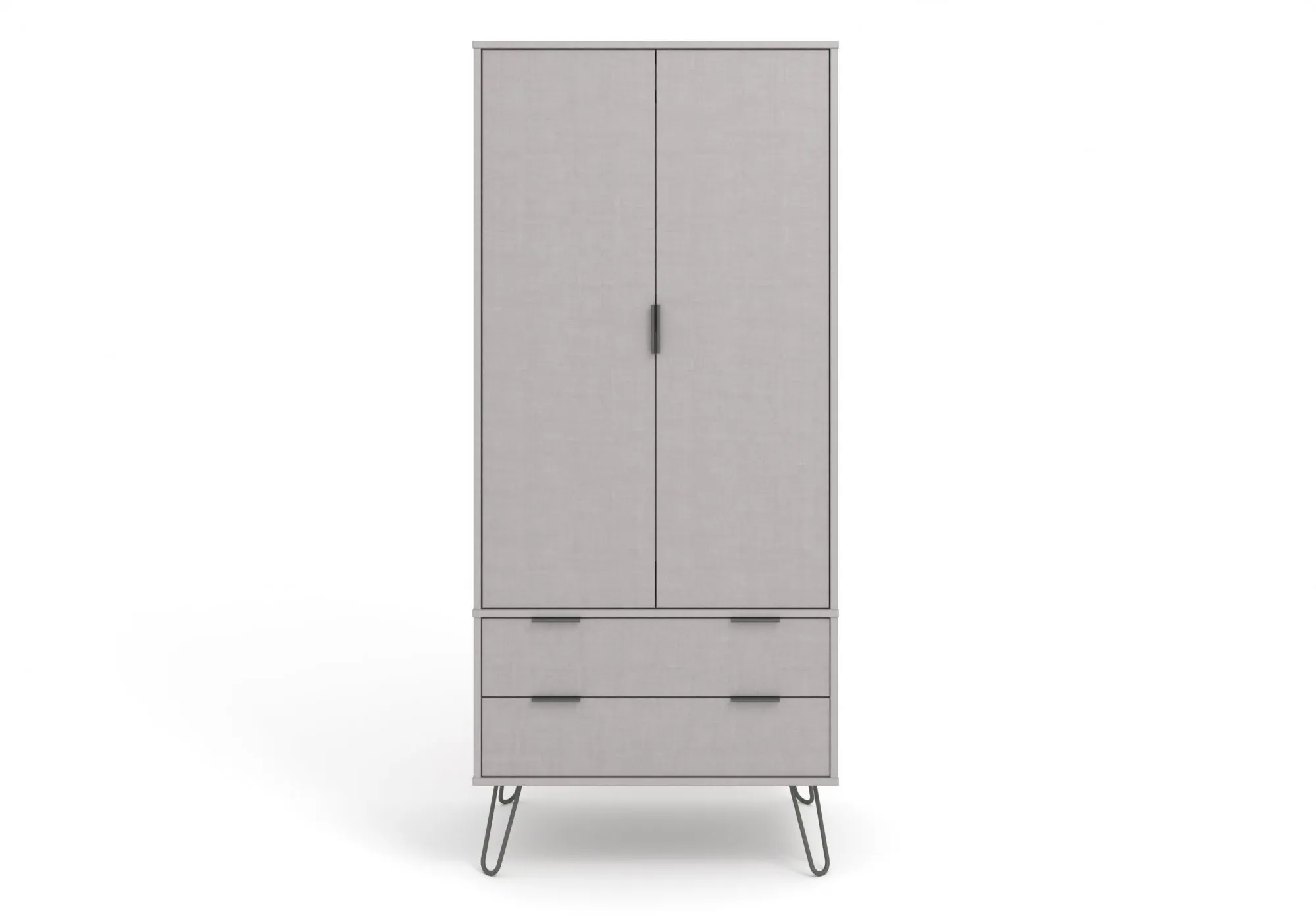 Core Core Augusta Grey 2 Door 2 Drawer Double Wardrobe