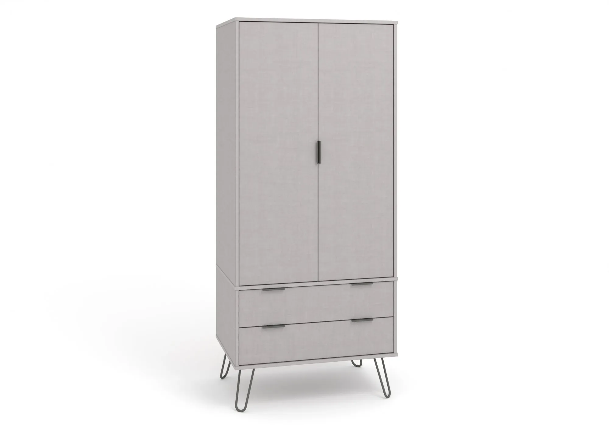 Black double wardrobe with drawers deals