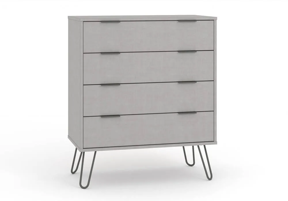 Core Core Augusta Grey 4 Drawer Chest of Drawers
