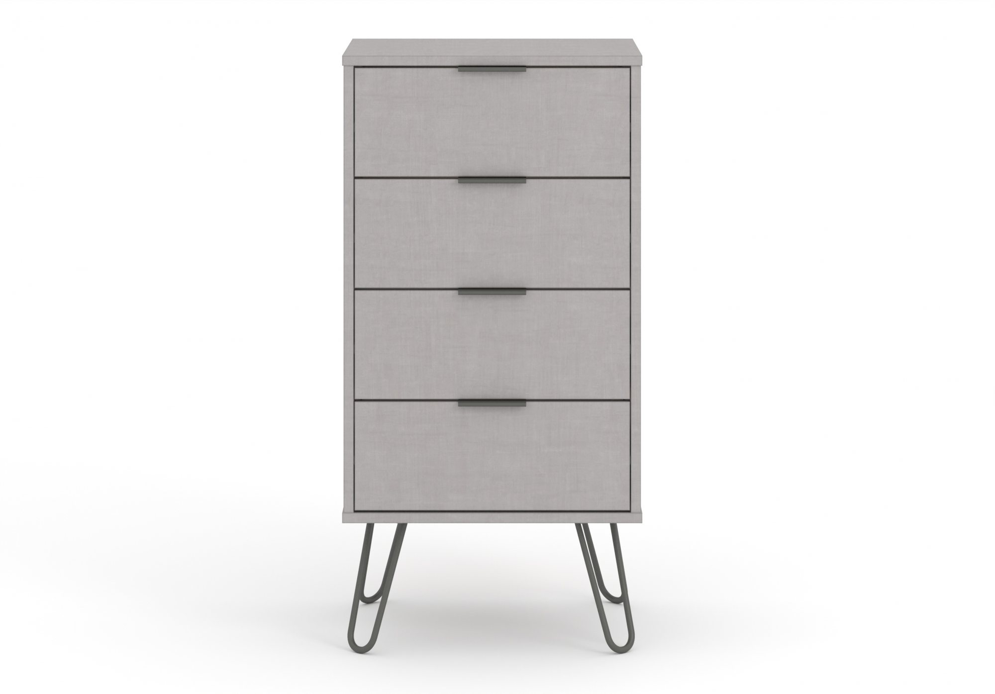 Core Products Core Augusta Grey 4 Drawer Narrow Chest of Drawers (Flat Packed)