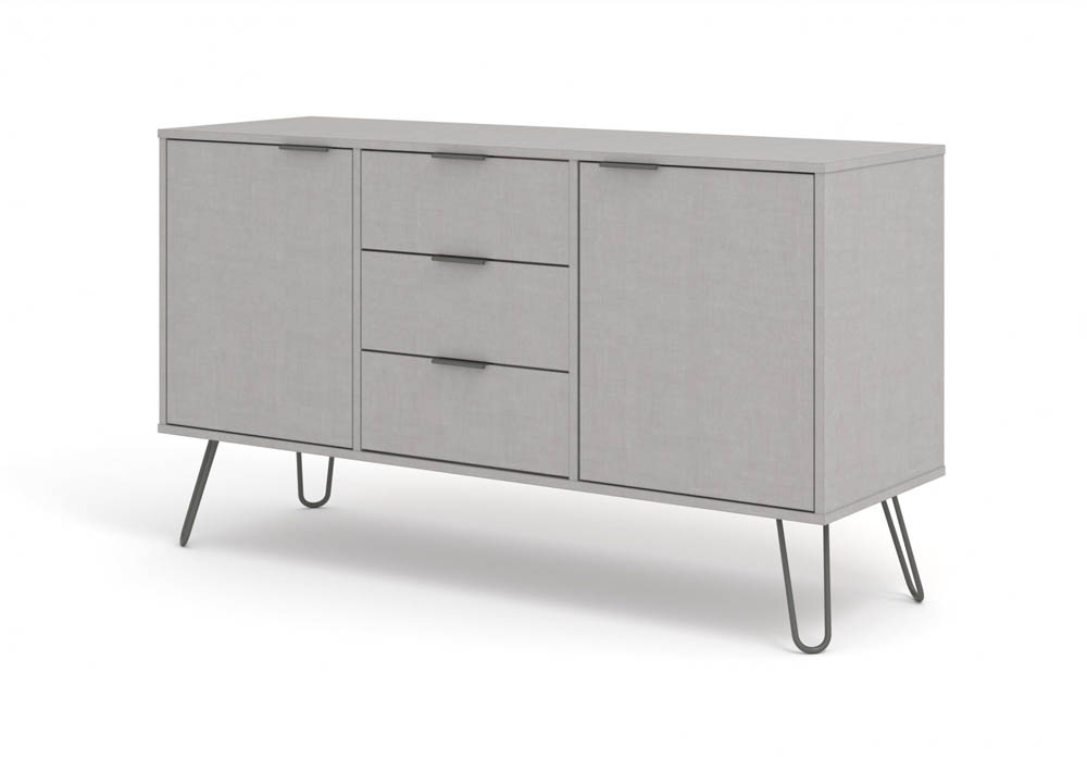 Core Products Core Augusta Grey Medium Sideboard with 2 Door 3 Drawer (Flat Packed)