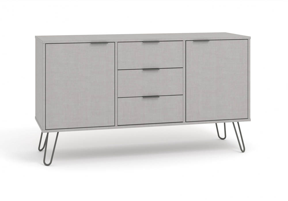 Core Products Core Augusta Grey Medium Sideboard with 2 Door 3 Drawer (Flat Packed)