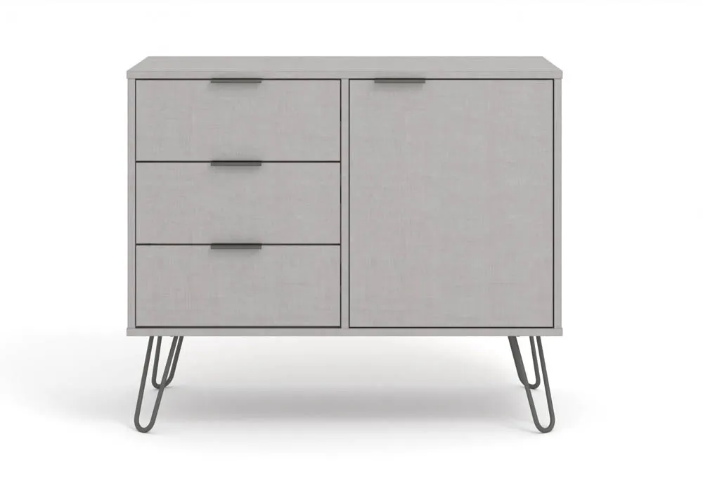 Core Products Core Augusta Grey Small Sideboard with 1 Door 3 Drawer