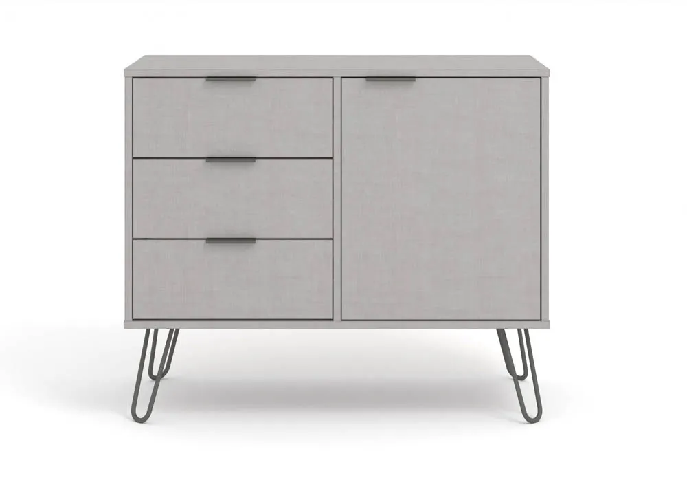 Core Core Augusta Grey Small Sideboard with 1 Door 3 Drawer
