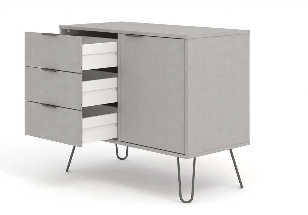 Core Core Augusta Grey Small Sideboard with 1 Door 3 Drawer