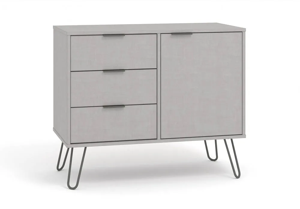 Core Core Augusta Grey Small Sideboard with 1 Door 3 Drawer