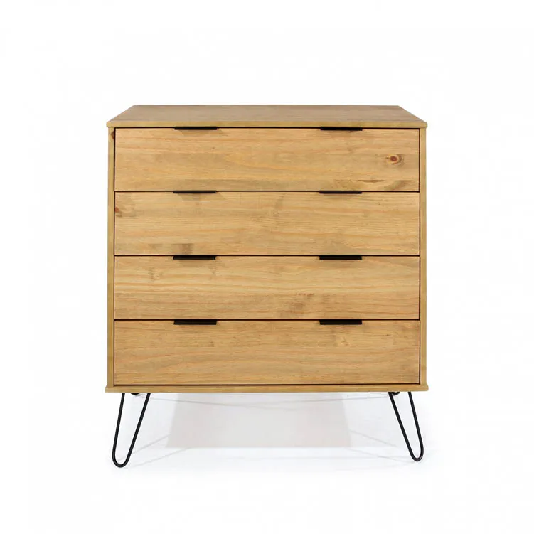 Core Core Augusta Waxed Pine 4 Drawer Chest of Drawers