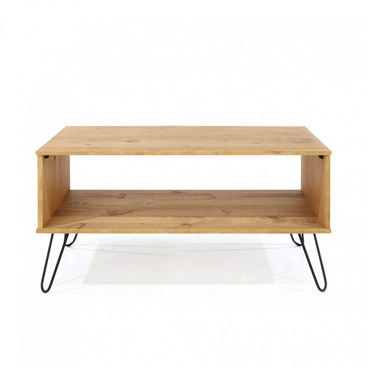 Core Products Core Augusta Waxed Pine Open Coffee Table (Flat Packed)