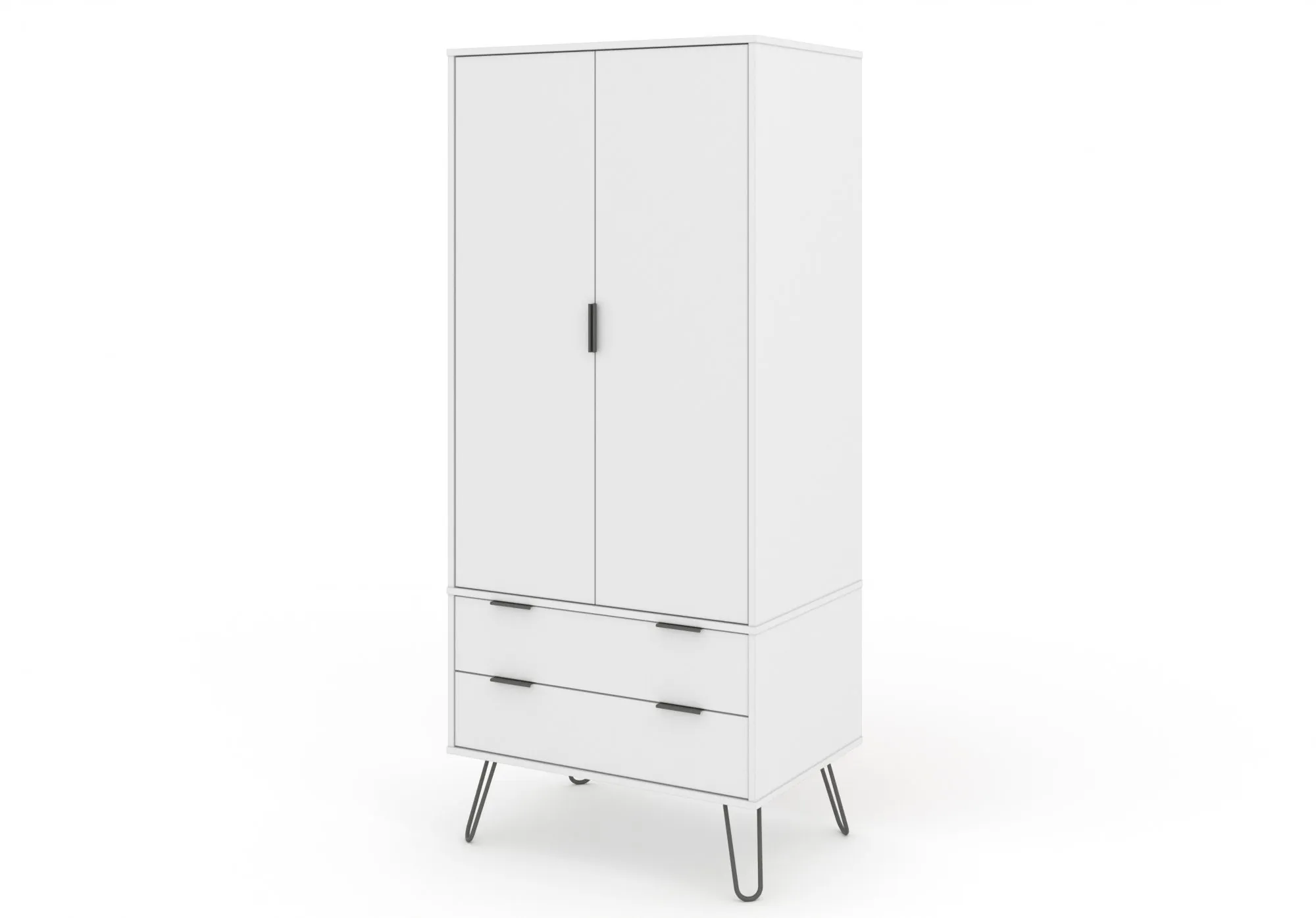 Core Core Augusta White 2 Door 2 Drawer Wardrobe