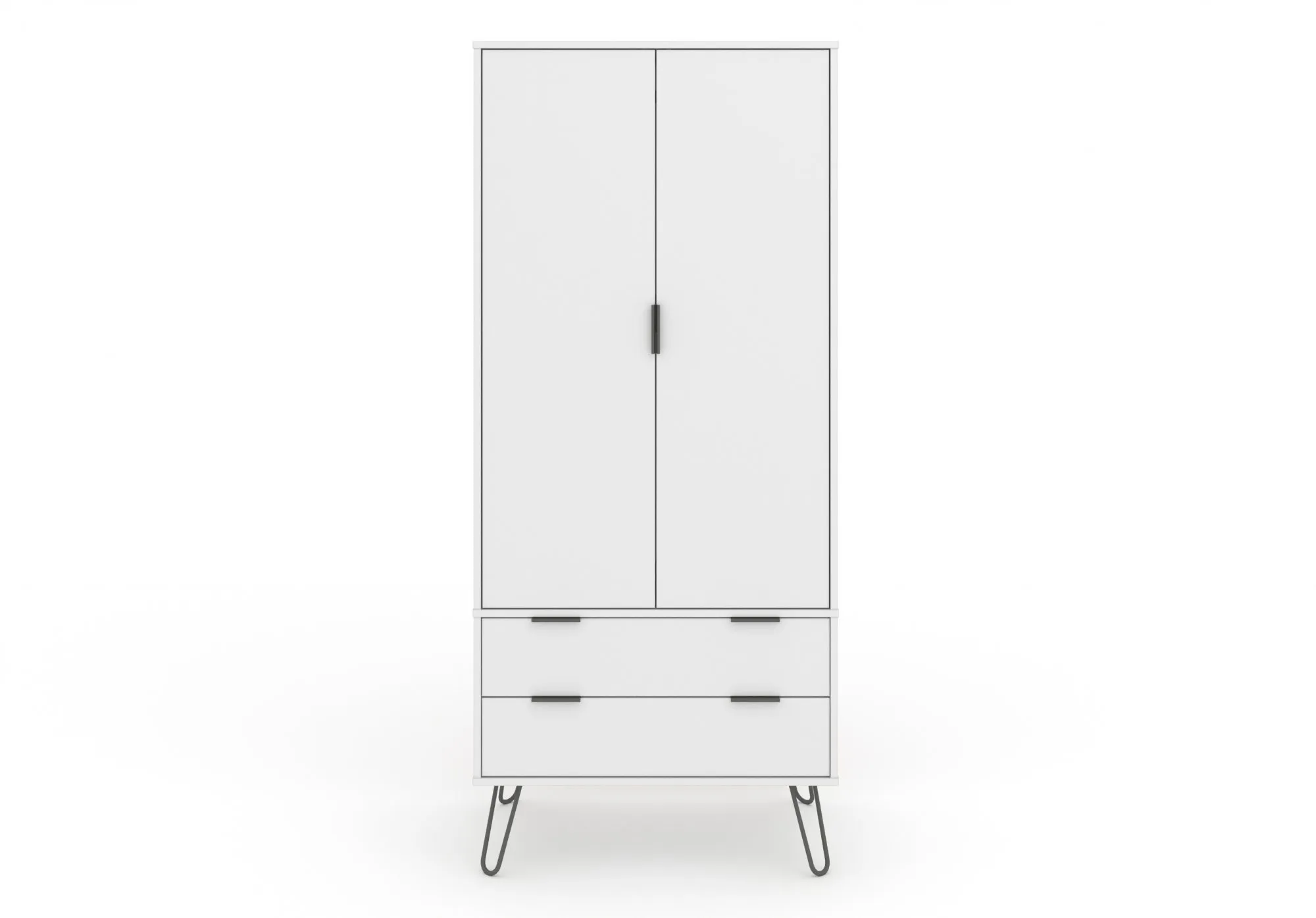 Core Products Core Augusta White 2 Door 2 Drawer Wardrobe