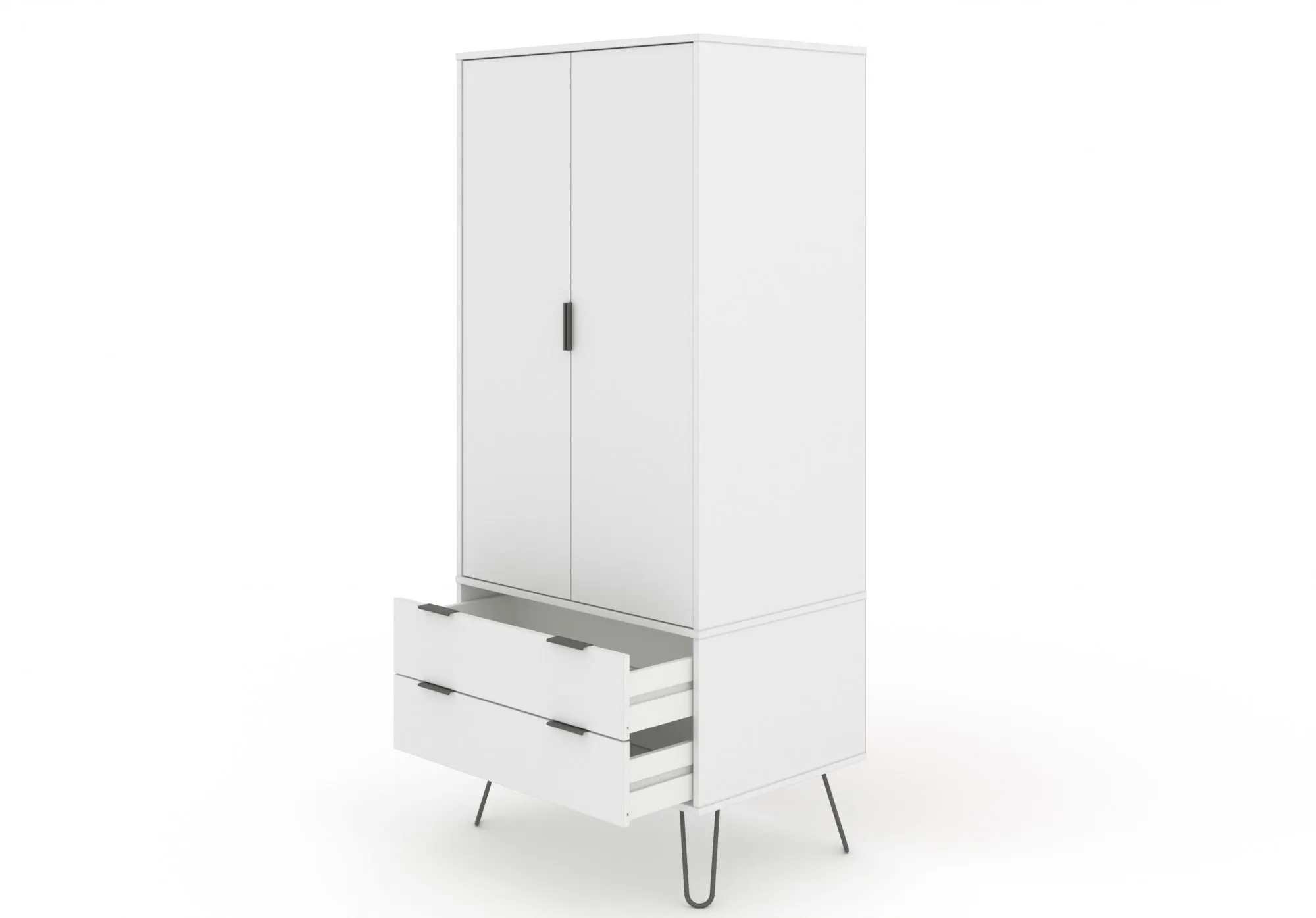 Core Core Augusta White 2 Door 2 Drawer Wardrobe