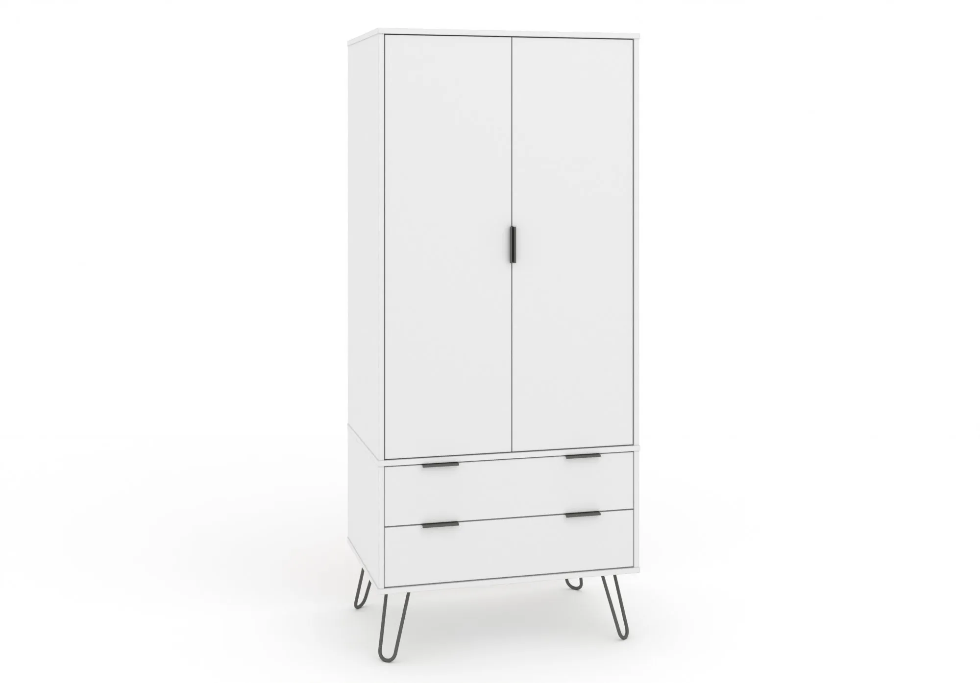 Core Core Augusta White 2 Door 2 Drawer Wardrobe