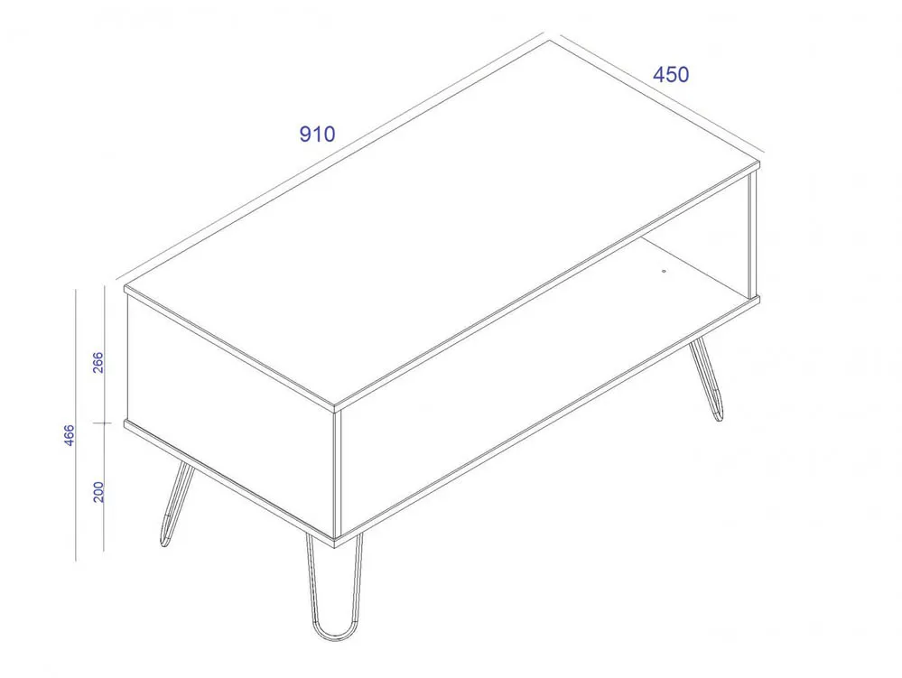 Core Core Augusta White Open Coffee Table